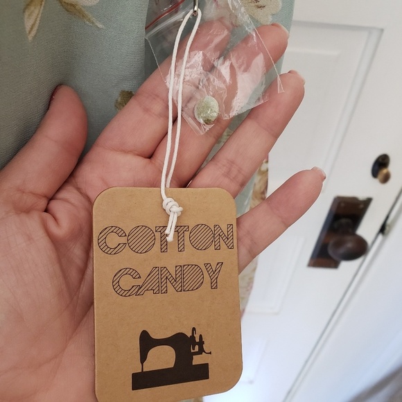 COTTON CANDY Tie Front Blue Floral Dress Size Large - Picture 6 of 7